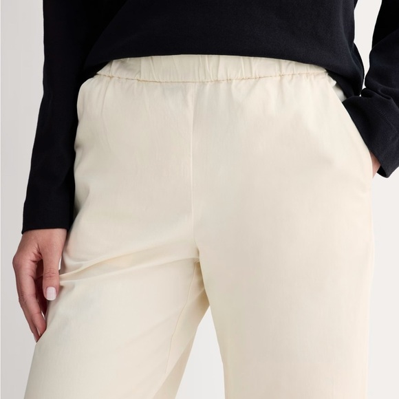 Everlane The Easy Pant Cotton Wide-Leg Pull On Elastic Waist Trousers M - Picture 2 of 8